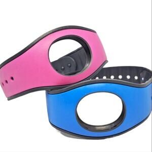 Disney Pink & Blue Pair of MagicBands for Couples